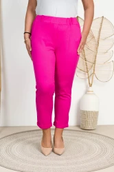 Eleganckie Spodnie SINNER różowe Plus Size 2XL-5XL