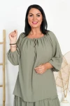 Bluzka Hiszpanka ZENDAYA khaki Plus Size 46-58