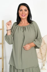 Bluzka Hiszpanka ZENDAYA khaki Plus Size 46-58