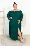 Bluzka Hiszpanka ZENDAYA butelkowa Plus Size 46-58 