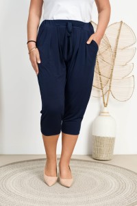 Rybaczki lekkie CHINO granat Plus Size 48/52