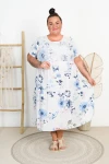 Sukienka Maxi na Lato MORA biała Plus Size 48/54