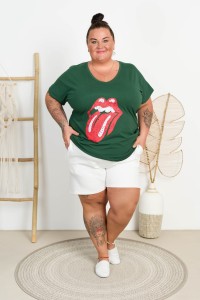 Szorty z kieszeniami DAY białe Plus Size 46/54 