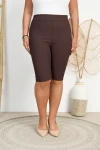 Kolarki prążkowane ASTER czekoladowe Plus Size 42-56