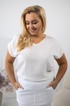 Bluzka pod żakiet TELINA biała Plus Size 44-56
