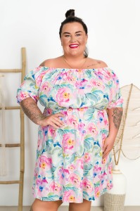 Sukienka literka A FREJA wzór 3 Plus Size 42-52