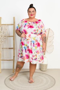 Sukienka literka A FREJA wzór 5 Plus Size 42-52 