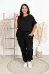 Komplet Dresowy ANTOM czarny Plus Size 48/54