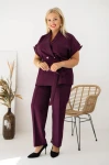 Elegancki Komplet LOVLY śliwkowy Plus Size 44-50