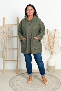  Płaszczyk z Bukli NIKO khaki Plus Size 48/54