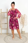 Siateczkowa Sukienka FREJA wzór 6 Plus Size 42-52
