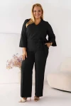 Elegancki Komplet TERENS czarny Plus Size 44-50