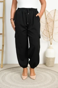 Spodnie Bojówki Masełko NORTH czarne Plus Size 46/52