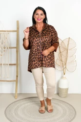 Cienka Kurteczka Narzutka RESTI pantera Plus Size 44/48