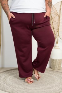 Spodnie Kuloty Masełko SAMUEL bordo Plus Size 48/54