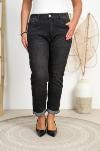 Jeansy MOM FIT DAKOTA grafit Plus Size 44-54