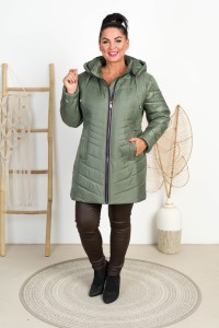 Kurtka na zimę KINGA khaki Plus Size 44-52