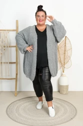 Duży Kardigan MARION melanż Plus Size 50/60