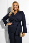 Elegancki Komplet JOANN granatowy Plus Size 44-50