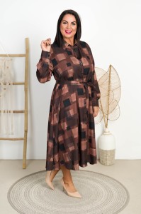 Sukienka Szmizjerka LOREN wzór 7 Plus Size 42-52