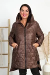 Kurtka pikowana WICKY czekoladowa Plus Size 42-50