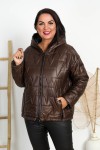Dwustronna Kurtka LUKA czekoladowa Plus Size 42-50