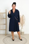 Sukienka Marynarkowa JUDITT granat Plus Size 48/54