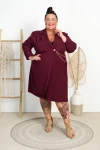 Sukienka Marynarkowa JUDITT bordo Plus Size 48/54