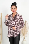 Koszula VIKI brąz zebra Plus Size 44-50