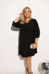 Sukienka wiązana na plecach SHONDA czarna Plus Size 44-50
