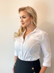 Koszula LUCYNA biała Plus Size 44-56