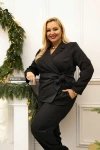 Elegancki Komplet JOANN czarny Plus Size 44-50