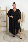 Sukienka siateczkowa LULU czarna z Plus Size 46/52