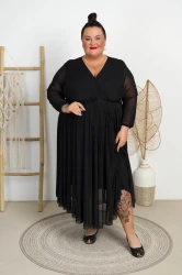 Sukienka siateczkowa LULU czarna z Plus Size 46/52