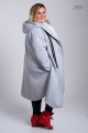 Płaszcz Dresowy melanż Plus Size duże rozmiary 44 46 48 50 52 54