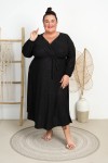 Sukienka z brokatem LOLITA czarna Plus Size 46/54