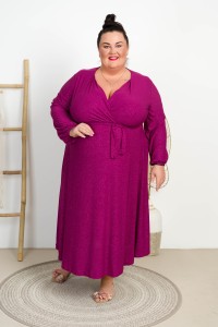 Sukienka z brokatem LOLITA fioletowa Plus Size 46/54