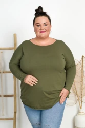 Bluzka Laserówka REENE khaki Plus Size 50/54