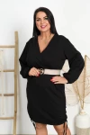 Sukienka z troczkami PARTI czarna Plus Size 46/52