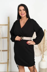 Sukienka z troczkami PARTI czarna Plus Size 46/52