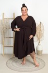 Sukienka z wiskozy LOLITA czekoladowa Plus Size 48/54