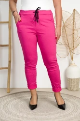 Spodnie Gnieciuchy Boyfriend LORD fuksja Plus Size 42/48