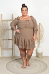 Sukienka RAFAELA fango Plus Size 44/50