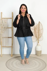Kurtka na wiosnę ALISE czarna Plus Size 44/52