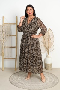 Sukienka Szyfonowa DARIANNA pantera Plus Size 44-54