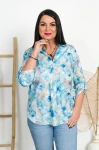 Koszula VIKI wzory niebieskie Plus Size 44-50