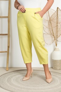 Spodnie Baloons DEVINE bananowe Plus Size 44-58