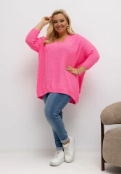 Sweter Oversize RADA cukierkowy Plus Size 46/56