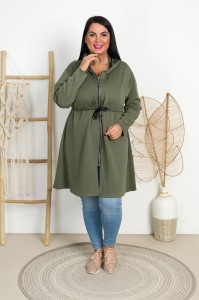 Parka Masełko z Kapturem MORGAN khaki Plus Size 44/48