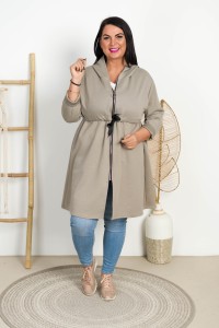 Parka Masełko z Kapturem MORGAN fango Plus Size 44/48